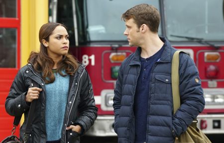 Monica Raymund as Gabriela Dawson and Jesse Spencer as Matthew Casey - Chicago Fire