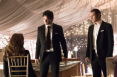 The Vampire Diaries - Melinda Clarke as Kelly Donovan, Ian Somerhalder as Damon, and Zach Roerig as Matt