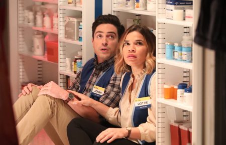 Superstore - Ben Feldman as Jonah and America Ferrera as Amy