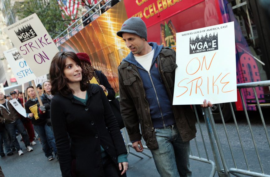 Writers Strike- Tina Fey, Seth Meyers, upfront