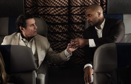 Ian McShane and Ricky Whittle of 'American Gods'