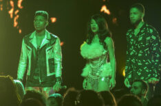 Hakeem (Bryshere Y. Gray), Tiana (Serayah) and Jamal (Jussie Smollett) have their performance at Hakeem's birthday party cut short in Empire - Season 3, Episode 13
