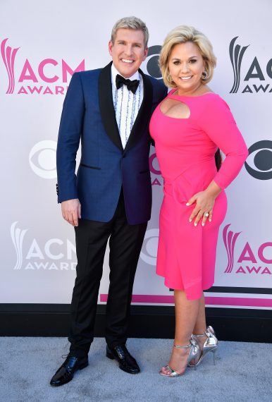 Todd Chrisley and Julie Chrisley attend the 52nd Academy Of Country Music Awards