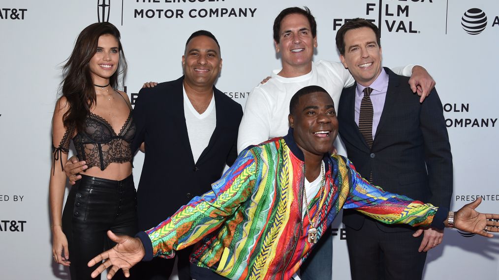 Actress Sara Sampaio, actor Russell Peters, TV Personality Mark Cuban, actor Tracy Morgan, and producer Ed Helms attend 
