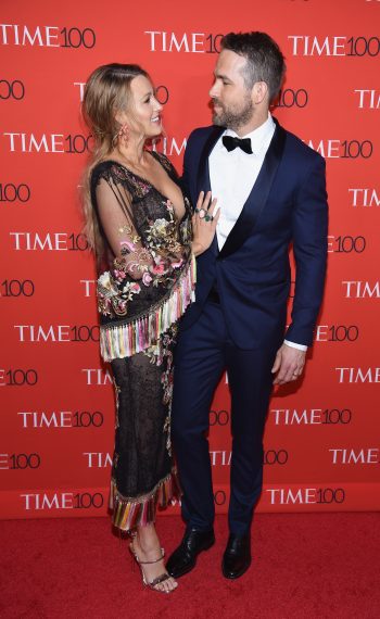 Blake Lively and Ryan Reynolds attend the 2017 Time 100 Gala at Jazz at Lincoln Center