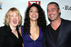 Robyn Coffin, Miranda Rae Mayo and Taylor Kinney attend the TV Guide Magazine Celebration