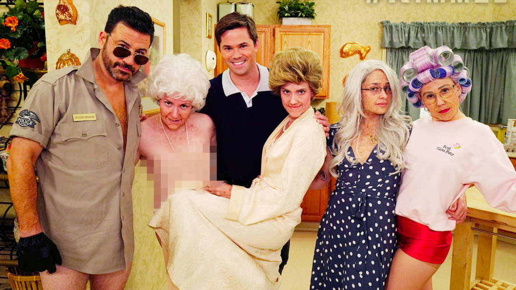 Jimmy Kimmel Live - The cast of Girls recreates The Golden Girls - Jimmy Kimmel, Lena Dunham, Andrew Rannells, Allison Williams, Jemima Kirke, Zosia Mamet