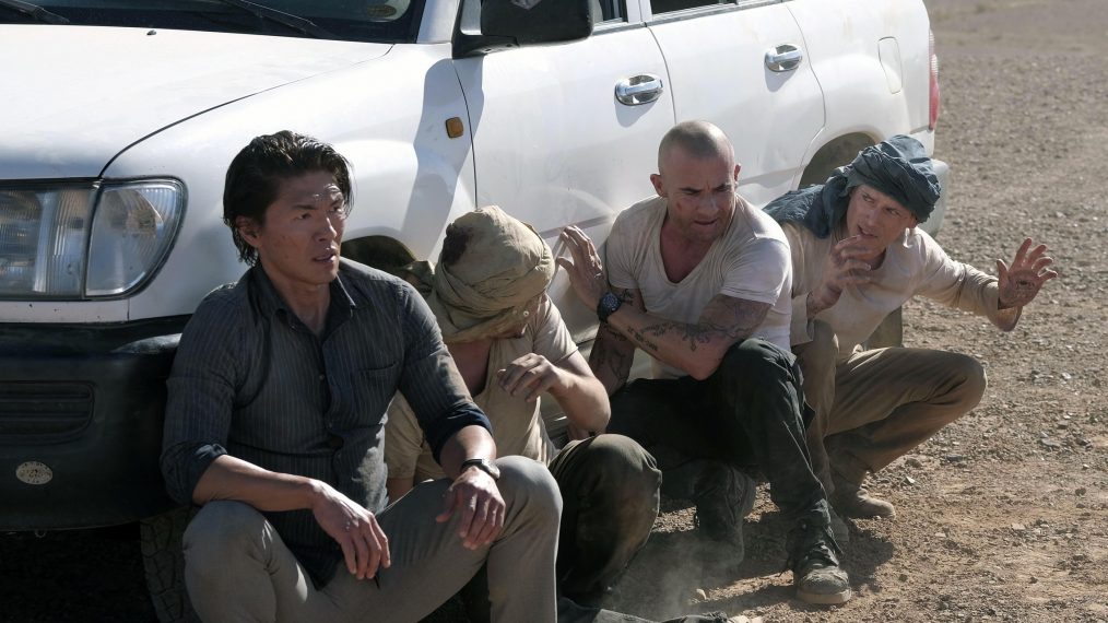 Rick Yune, Augustus Prew, Dominic Purcell and Wentworth Miller in the 'Phaecia' episode of Prison Break