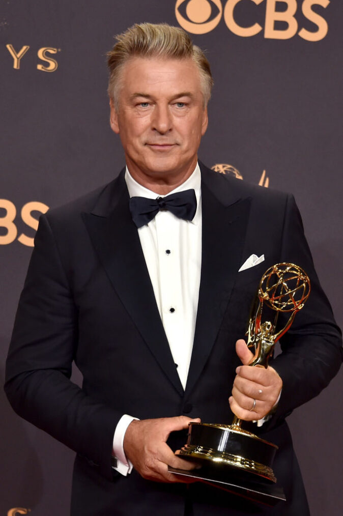 Actor Alec Baldwin, winner of Outstanding Supporting Actor in a Comedy Series for 'Saturday Night Live', poses in the press room during the 69th Annual Primetime Emmy Awards at Microsoft Theater on September 17, 2017 in Los Angeles