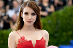 Emma Roberts attends the Met Gala in May 2017