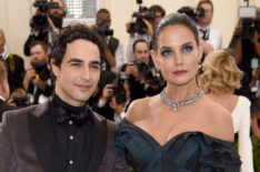 Zac Posen and Katie Holmes attend the Met Gala in May 2017