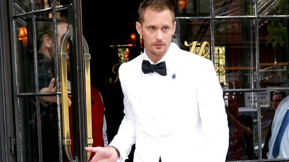 Alexander Skarsgard is seen departing the Bowery Hotel in May 2017