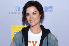 Jaimie Alexander speaks onstage attends MTV's 2017 College Signing Day