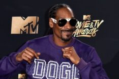 Snoop Dogg poses in the press room during the 2017 MTV Movie And TV Awards
