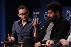 Omid Abtahi and Mousa Kraish speak onstage during the 'American Gods' screening at The Paley Center for Media
