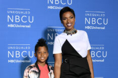 Jennifer Hudson and son David Otunga Jr. attend the 2017 NBCUniversal Upfront