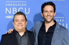 Patton Oswalt and Glenn Howerton attend the 2017 NBCUniversal Upfront