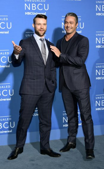 Jesse Spencer and Taylor Kinney attend the 2017 NBCUniversal Upfront