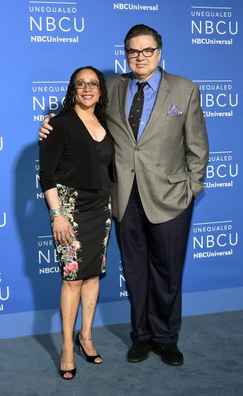 S. Epatha Merkerson and Oliver Platt attend the 2017 NBCUniversal Upfront