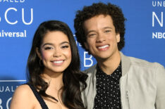 Auli'i Cravalho and Damon J. Gillespie attend the 2017 NBCUniversal