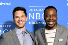 Matt Lanter and Malcolm Barrett attend the 2017 NBCUniversal Upfront