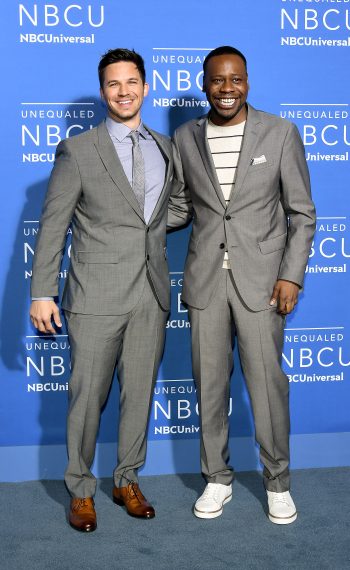 Matt Lanter and Malcolm Barrett attend the 2017 NBCUniversal Upfront