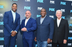 Michael Strahan, Jay Glazer, Curt Menefee, and Jimmy Johnson attend the 2017 FOX Upfront