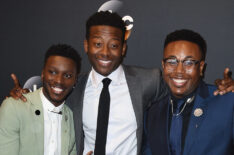 Bernard David Jones, Brandon Micheal Hall and Marcel Spears attend the 2017 ABC Upfront