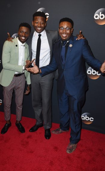 Bernard David Jones, Brandon Micheal Hall and Marcel Spears attend the 2017 ABC Upfront