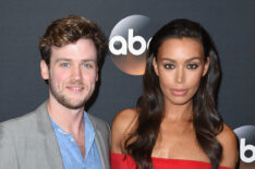 Jack Cutmore-Scott and Ilfenesh Hadera attend the 2017 ABC Upfront