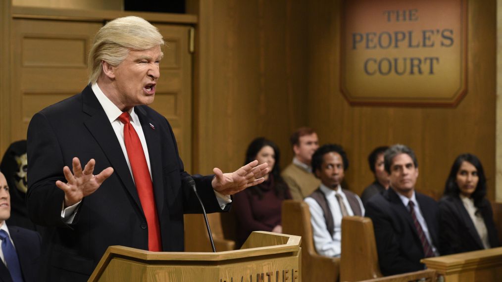 SNL - host Alec Baldwin as President Donald Trump during the Trump People's Court sketch