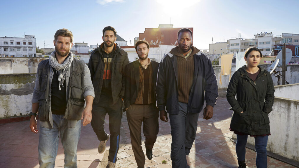 The Brave cast - Mike Vogel, Noah Mills, Hadi Tabbal, Demetrius Grosse, and Natacha Karam