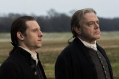 Kevin McNally as Richard Woodhull and Jamie Bell as Abe Woodhull in Turn