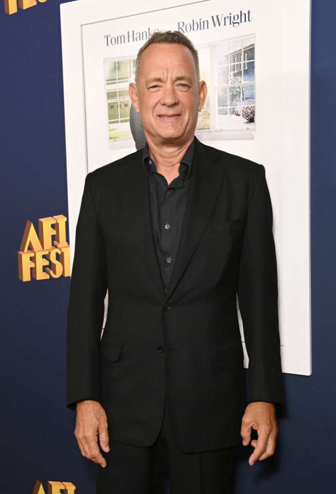Tom Hanks attends AFI FEST 2024 Presented By Canva World Premiere of “Here” at TCL Chinese Theatre on October 25, 2024 in Hollywood