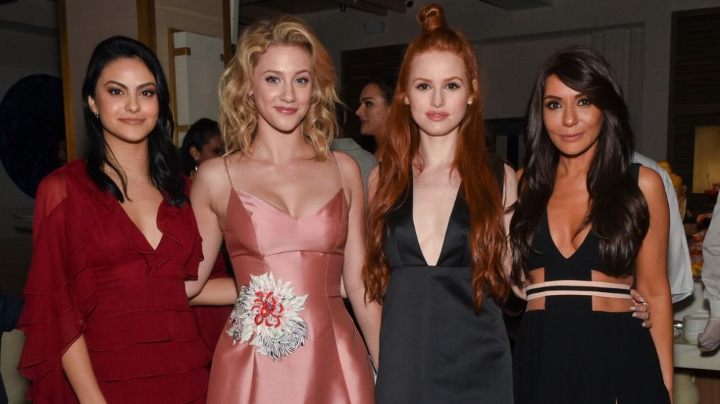 Riverdale cast - Camila Mendes, Lili Reinhart, Madelaine Petsch, Marisol Nichols at the CW Upfront party in