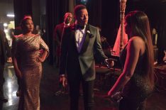 Guest star Nia Long as Giuliana, Terrence Howard as Lucious Lyon and Taraji P. Henson as Cookie Lyon in Empire