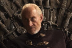Game of Thrones - Charles Dance as Tywin Lannister sitting on the throne