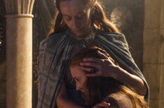 Game of Thrones - Kate Dickie as Lysa Arryn and Sophie Turner as Sansa Stark