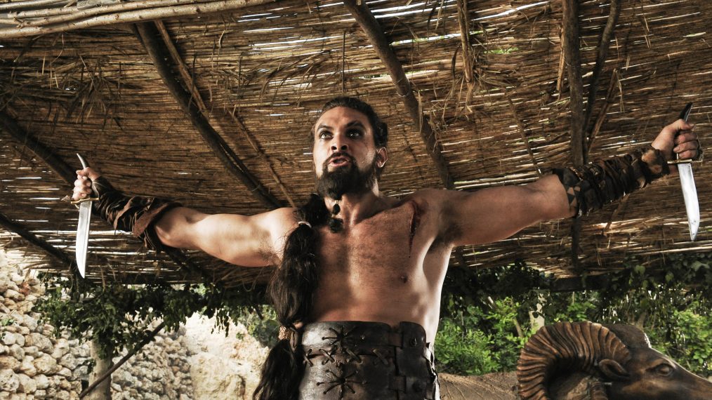 Jason Momoa as Khal Drogo in Season 1 of Game of Thrones