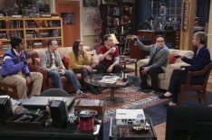 The Big Bang Theory - Kunal Nayyar, Kevin Sussman, Mayim Bialik, Jim Parsons, Johnny Galecki, and Kaley Cuoco-Sweeting in The Big Bang Theory - 'The Comic Book Store Regeneration'