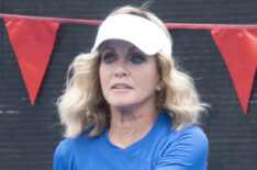Donna Mills playing tennis in Battle of the Network Stars