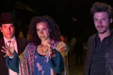 Yul Vazquez as Rev. Emilio Sheehan, Parisa Fitz-Henley as Fiji, Francois Arnaud as Manfred in Midnight, Texas