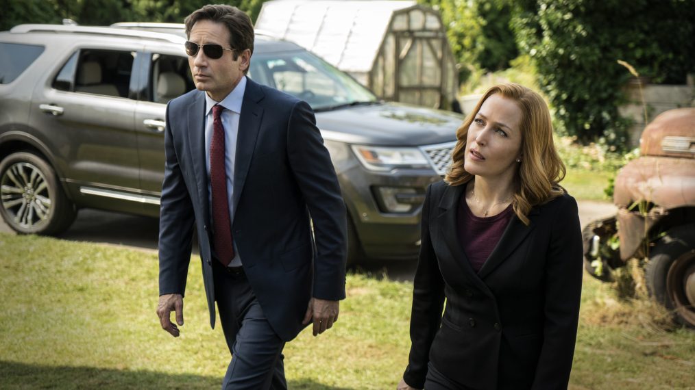 THE X-FILES, David Duchovny and Gillian Anderson, upfront