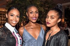 Nafessa Williams, Christine Adams and China Anne McClain attend The CW Network's 2017 party at Comicon 2017
