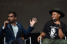 Aziz Ansari and Lena Waithe attend the panel discussion for Master of None For Your Consideration Event