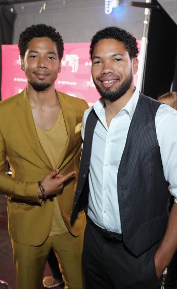 Jussie Smollett and Jocqui Smollett backstage at the 2017 BET Awards