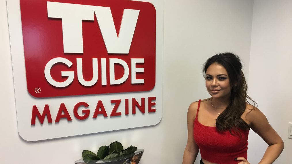 Janel Parrish in the Los Angeles TV Guide Magazine offices in June 2017