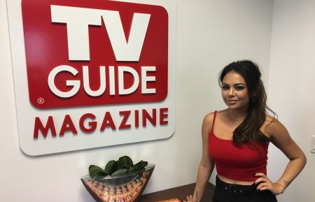 Janel Parrish in the Los Angeles TV Guide Magazine offices in June 2017