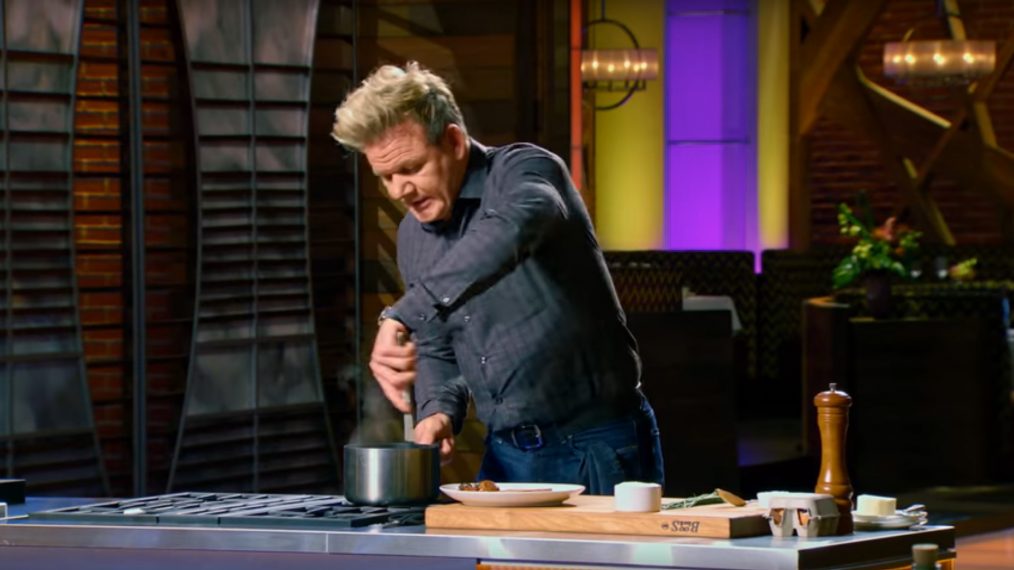 Gordon Ramsay demonstrates a classic technique on MasterChef