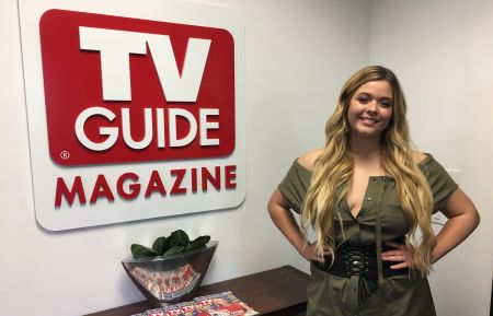 Sasha Pieterse in the Los Angeles TV Guide Magazine offices, June 2017